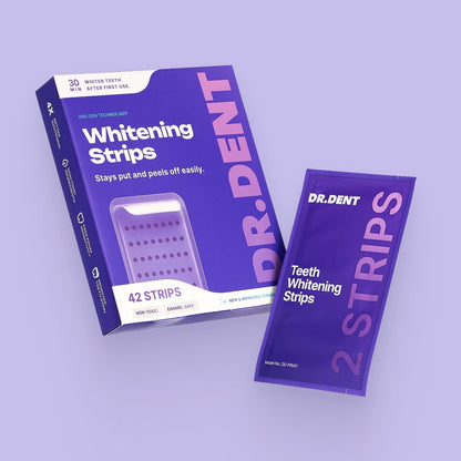 Purple Teeth Whitening Strips Oral Hygiene Fresh Breath Brighten Tooth Bleaching Long Lasting Oral Care Tooth Whitener Patches