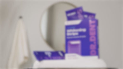 Purple Teeth Whitening Strips Oral Hygiene Fresh Breath Brighten Tooth Bleaching Long Lasting Oral Care Tooth Whitener Patches